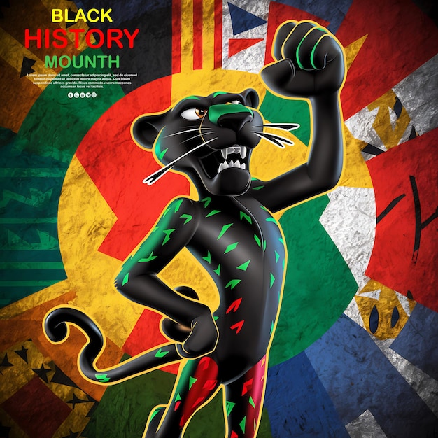 Black history month Background Design for African American History