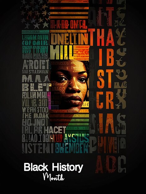 PSD black history month background with editable file