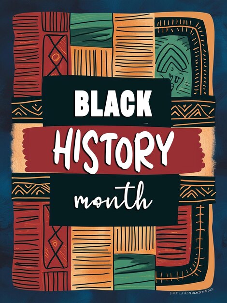 PSD black history month background with editable file