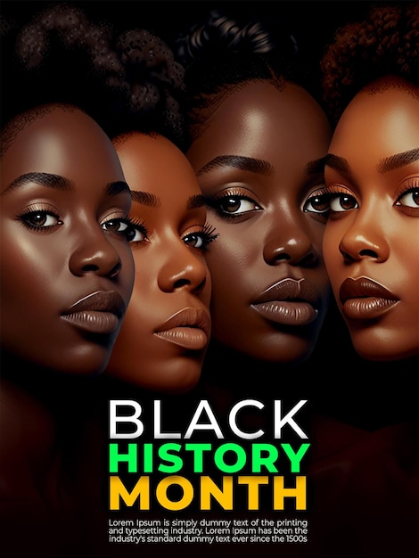 PSD black history month background