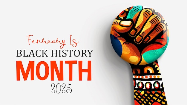 PSD black history month celebration background for poster banner or card design