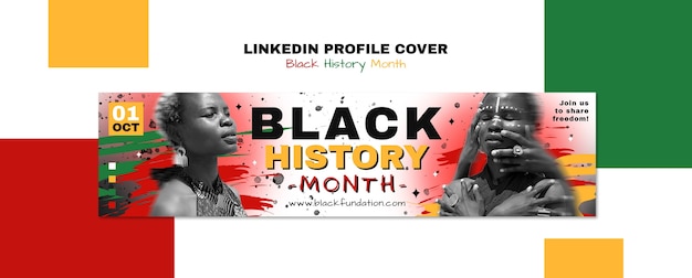 PSD black history month celebration template