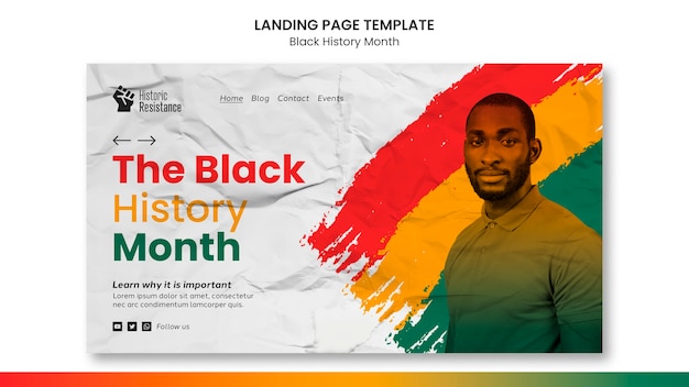 Black history month landing page