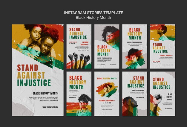 PSD black history month template design