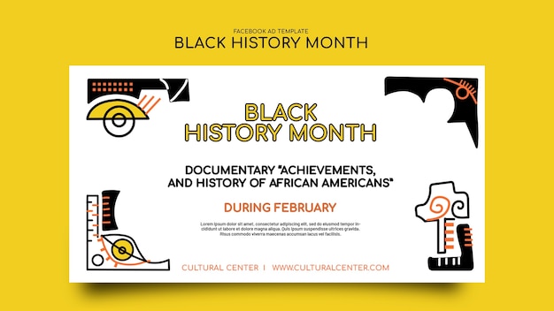 PSD black history month template design