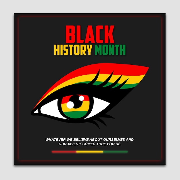 PSD black history social media post