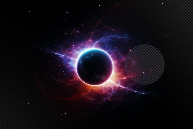 PSD black hole universe in transparent background