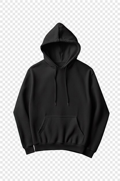 PSD a black hoodie with a black hood