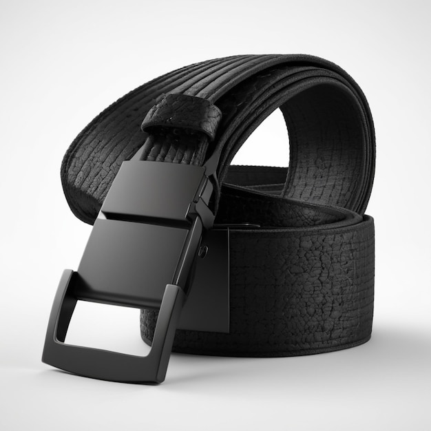 PSD a black leather belt with a strap that says quot no quot