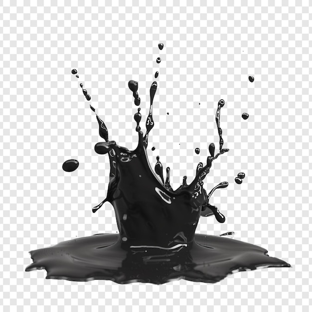 PSD black liquid splash