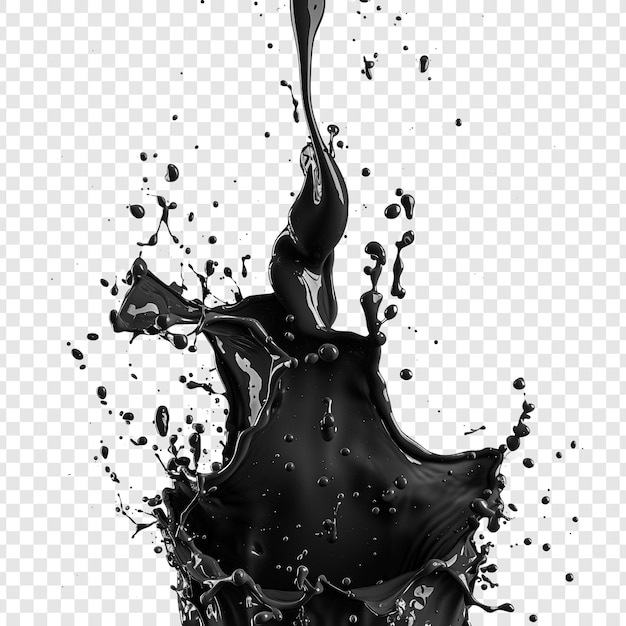 PSD black liquid splash