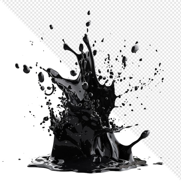 PSD black liquid splash