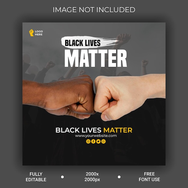 PSD black lives matter banner for racism and violence