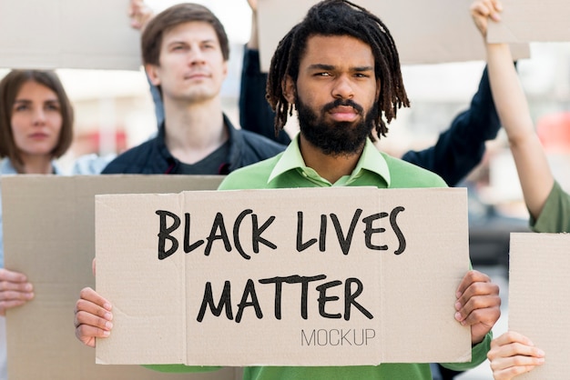 PSD black lives matter concept mock-up