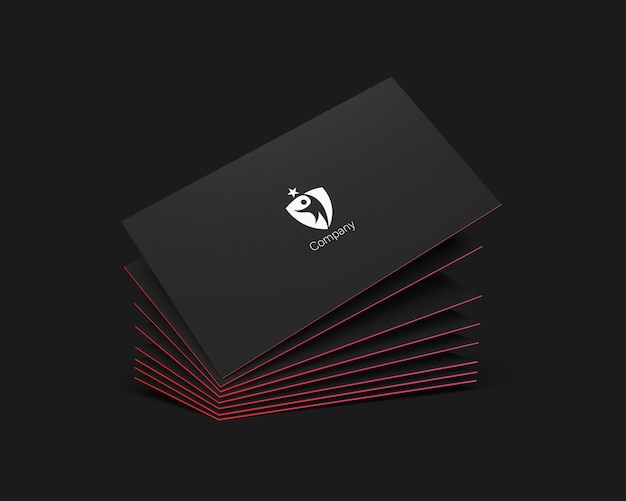 Black logo design logo mockup icon Business card company card with logo illustraion vector