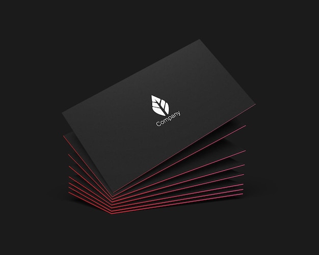 Black logo design logo mockup icon Business card company card with logo illustraion vector