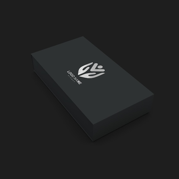 Black logo design logo mockup icon Business card company card with logo illustraion vector