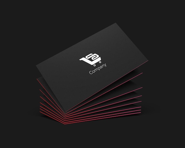 Black logo design logo mockup icon Business card company card with logo illustraion vector