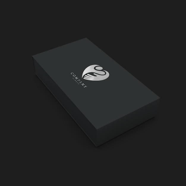 Black logo design logo mockup icon Business card company card with logo illustraion vector