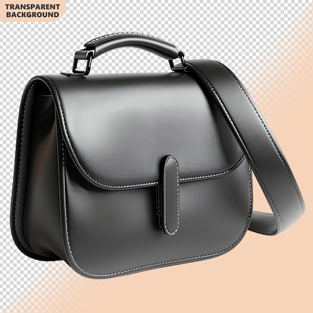 black male bag isolated on transparent background