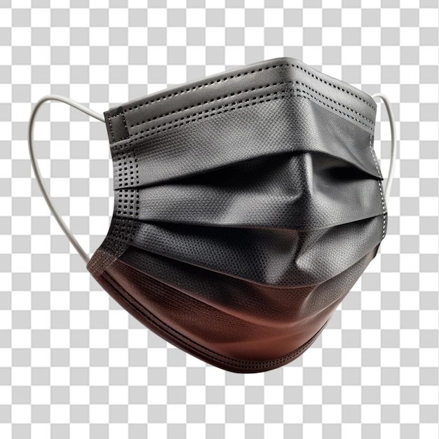 PSD black medicine mask isolated on transparent background