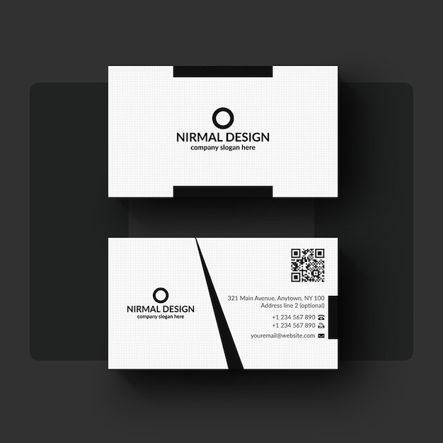 PSD black minimal business card