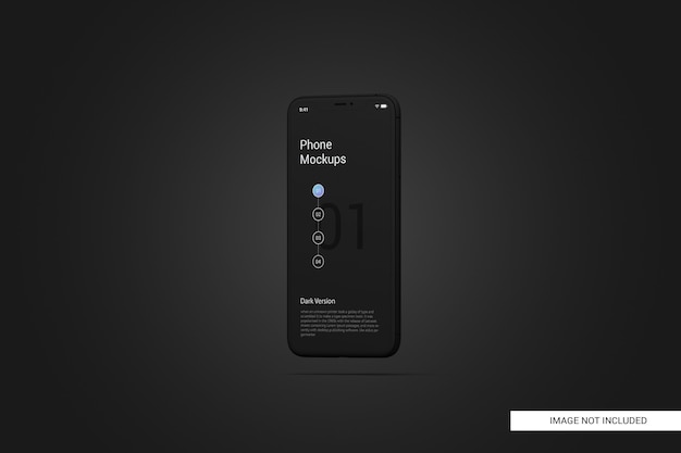 Black Mobile phone screen mockup