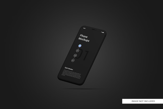 Black Mobile phone screen mockup