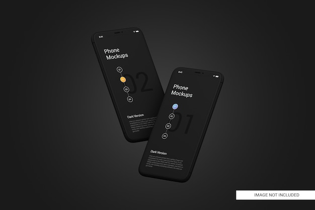 Black Mobile phone screen mockup