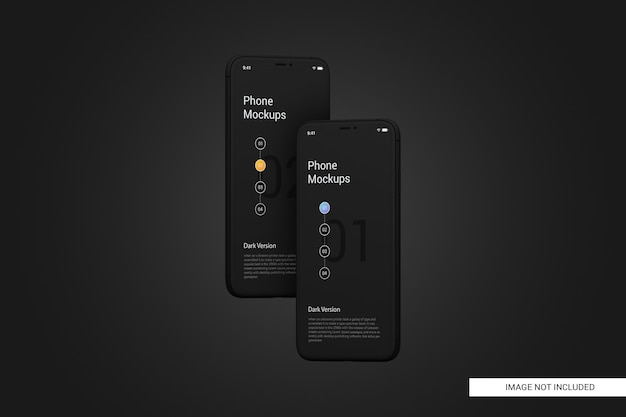 Black Mobile phone screen mockup