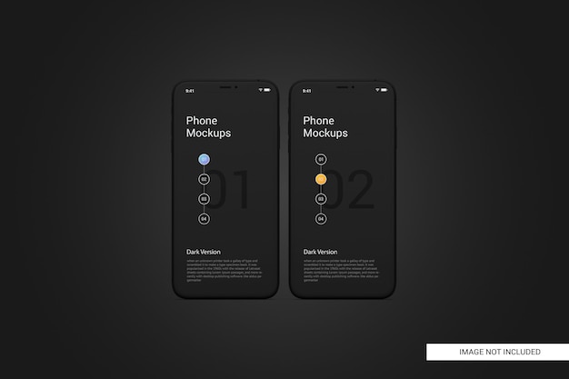 Black Mobile phone screen mockup