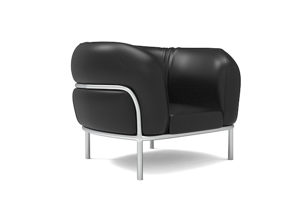 black modern armchai risolated on white background Furniture collection Interior design