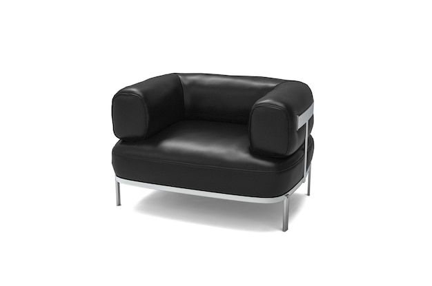 black modern armchai risolated on white background Furniture collection Interior design