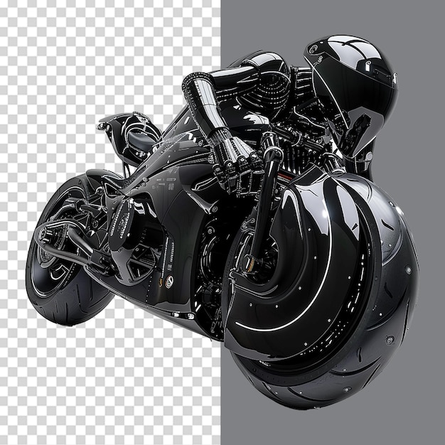 PSD a black motorcycle with the word  engine  on the side