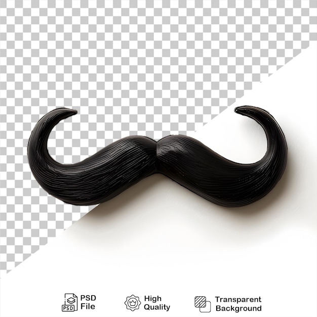 a black moustache isolated on transparent background with png file