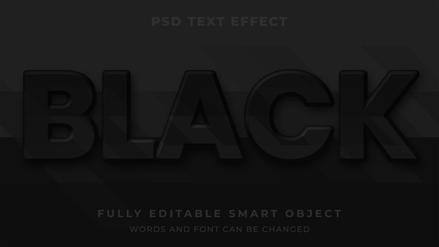 Black mozaic elegant graphic style editable text effect