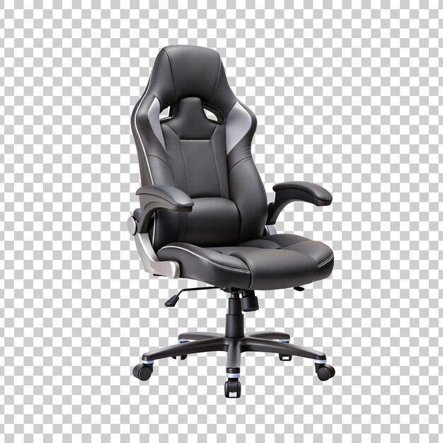 PSD a black office chair with a transparent background