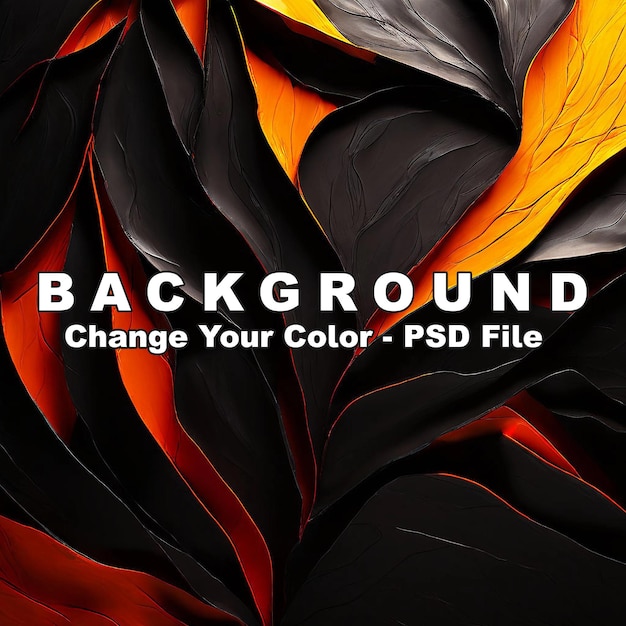 PSD a black and orange abstract background