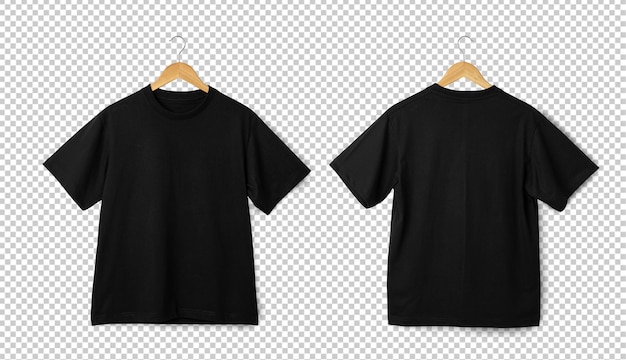 Black Oversize T shirt mockup hanging Realistic tshirt