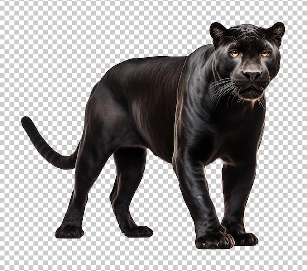 PSD black panther isolated on transparent background