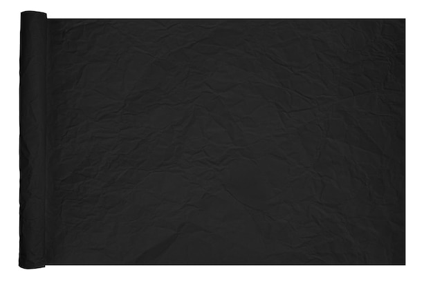 PSD black paper scroll black crumpled paper