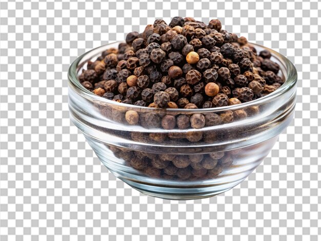 PSD black pepper isolated on transparent background