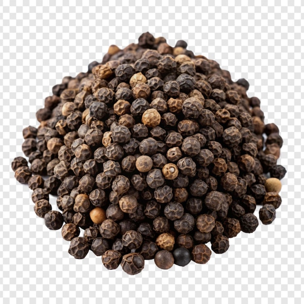 PSD black pepper isolated on transparent background