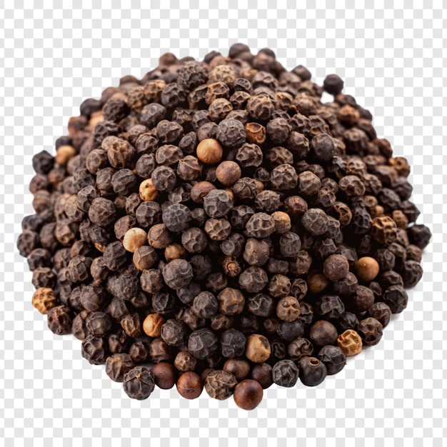 PSD black pepper isolated on transparent background