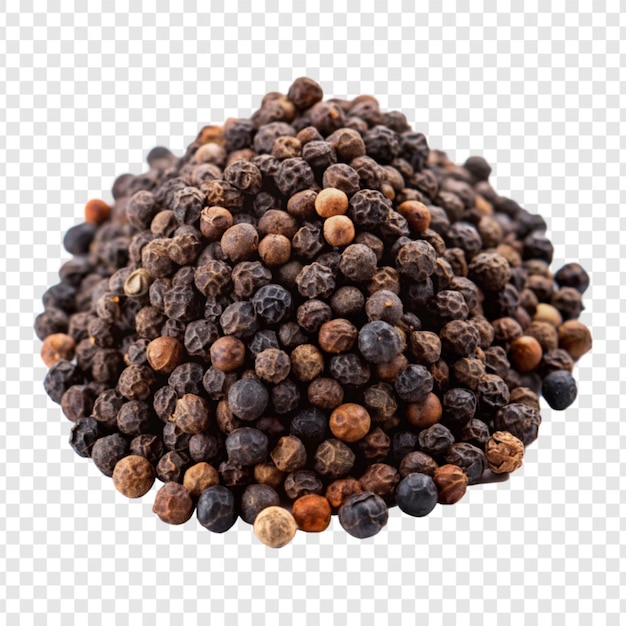 PSD black pepper isolated on transparent background