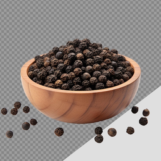 Black pepper png isolated on transparent background