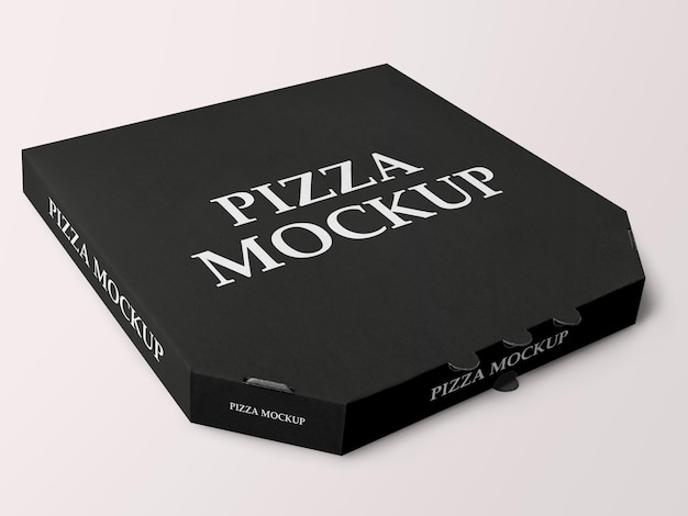 Black Pizza Box Mockup