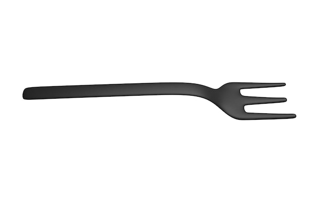 PSD black plastic fork 3d