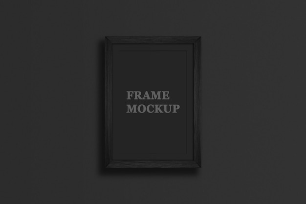 Black Poster Frame PSD Mockup