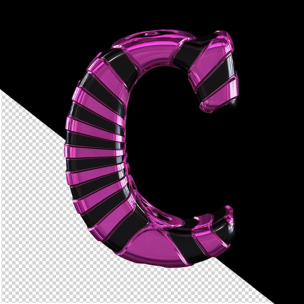 Black and purple symbol letter